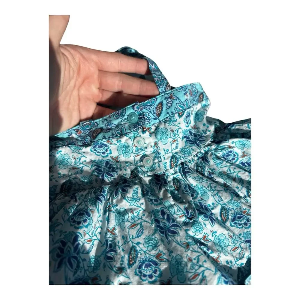 Janie and Jack Blue Floral Tiered Dress | 12–18M | NWOT